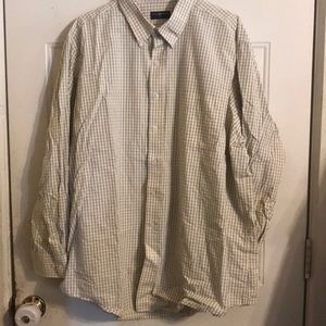 Club Room Tall yellow, blue plaid dress shirt